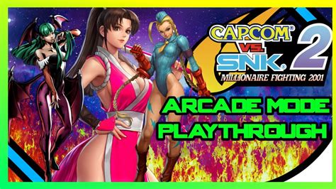 Capcom Vs Snk 2 Arcade Playthrough Morrigan Aensland And The Sexy Ladies Team Youtube