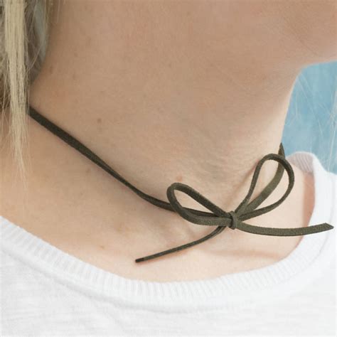 Suede Bow Choker By Dose Of Rose