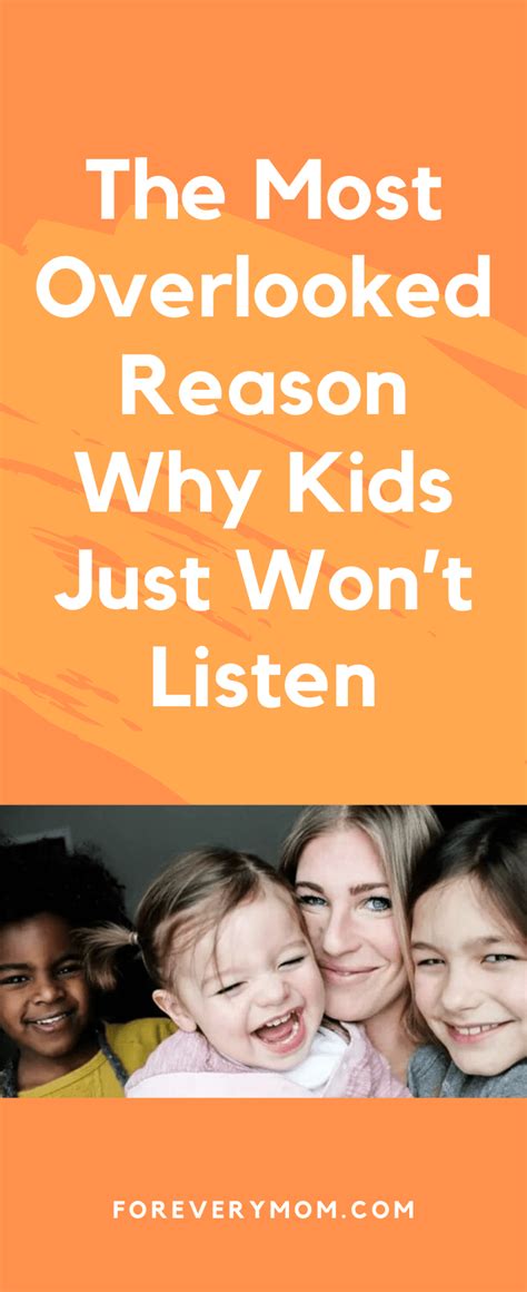The Most Overlooked Reason Why Kids Wont Listen