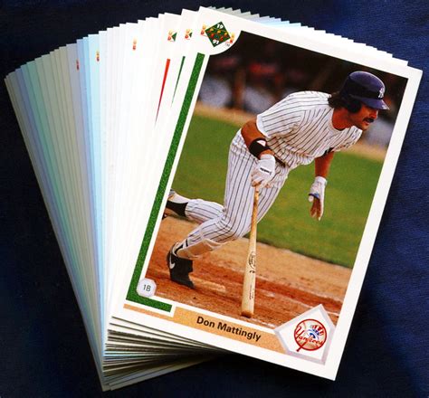 The upper deck baseball card set was released in 1991. 1991 Upper Deck New York Yankees Baseball Cards Team Set