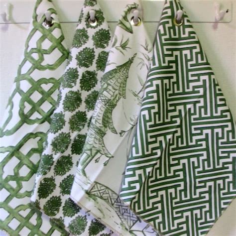 Trellis Kelly Green Designer Draperybeddingupholstery Ikat