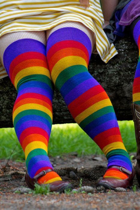 Extraordinary Radiant Rainbows Thigh High Socks Rainbow Socks Socks