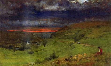 Sunset At Etretat By George Inness 1875 Tonalism Art Artwork