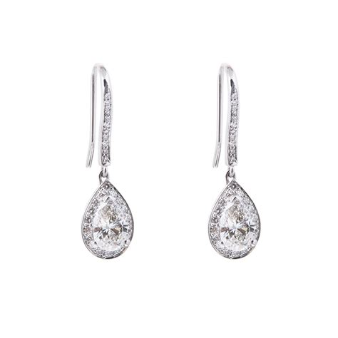 Pear Cut Diamond Drop Earrings Hancocks Jewellers