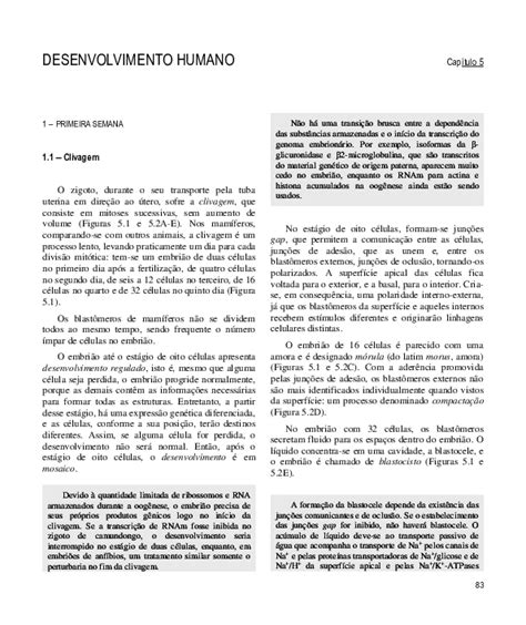 Pdf Desenvolvimento Humano Capítulo 5 1 Primeira Semana Isabella