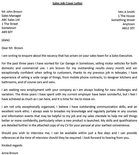 How to write cover letter for job vacancy. How to Write A Cover Letter for Sales Jobs - letterCV.com
