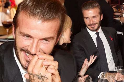 David Beckham Gets The Giggles As He S Lavished With Attention From Two Blondes But Where S