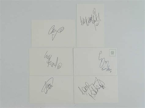 Lot 259 Take That A Group Of 6 Signed Cards For The