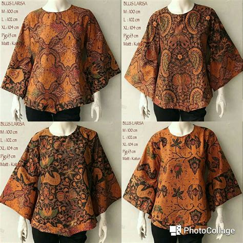 Tak banyak juga koleksi menarik seputar baju batik yang dapat anda pilih untuk dijadikan sebagai seragam di kantor. Blouse Batik Kantor Wanita Larisa Sogan Bahan Katun Batik ...