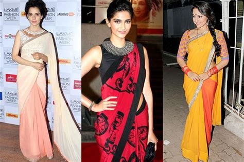 Beautiful Georgette Saree Designs Sported By Bollywood Actresses