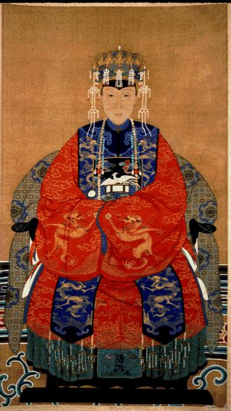 Chinese Qing Dynasty Portrait Of A Chinese Lady Ancestor Painting