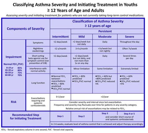 Asthma Classification Chart Click On The Image For Additional