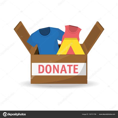 clothes donation support to charity of the people stock vector image by ©djv 193731798