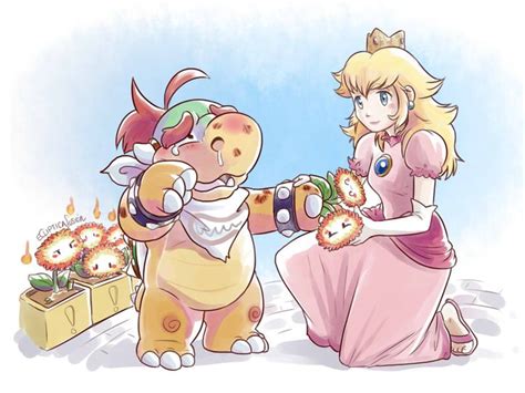 Princess Peach And Bowser Jr