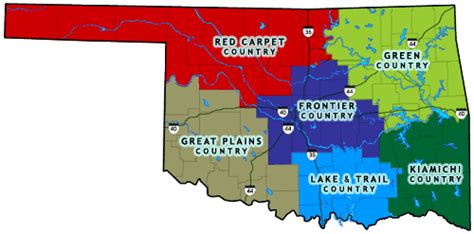 Oklahoma Map Tourist Attractions Travelsfinderscom