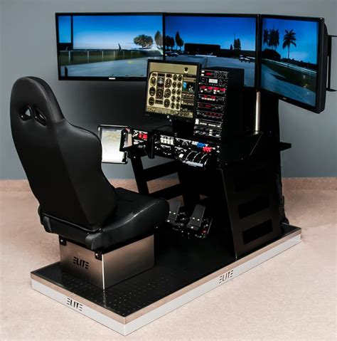 Pilot Deck With Monitors And Enhanced Visual System Video Game Room