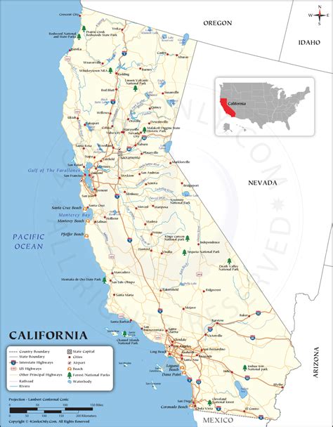 California Map California State Map