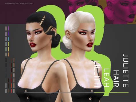 The Sims Resource Juliette Har By Leah Lillith Sims 4 Hairs
