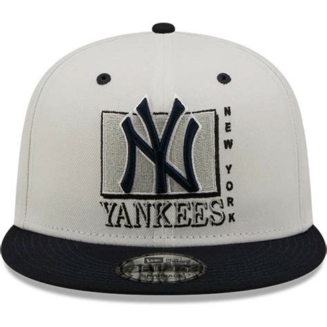 New Era Flat Brim 9fifty White Crown New York Yankees Mlb White And