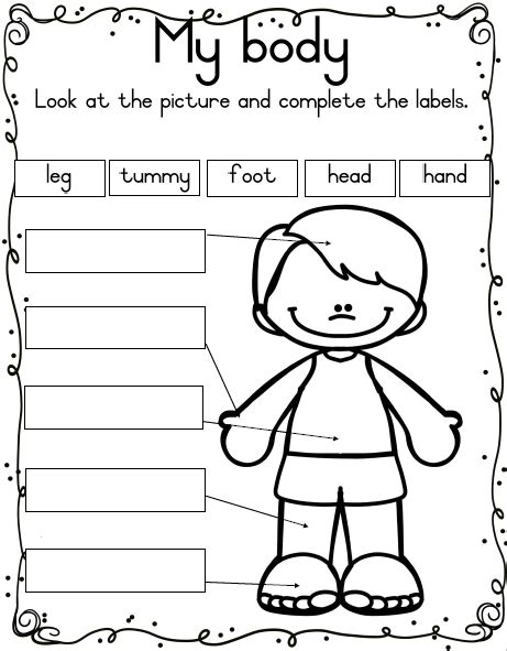 Download and print turtle diary's body parts for kids worksheet. Life skills Grade 1 Term 2 - Juffrou met hart