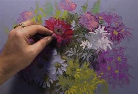 Learn to Paint Flowers in Pastel Image shared by nini gudadze.