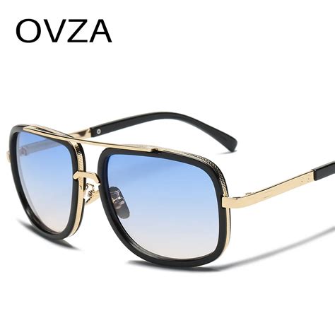 Ovza Rectangle Vintage Sunglasses Men Cool Mirror Sunglasses Women Retro Uv400 Eyeglasses High