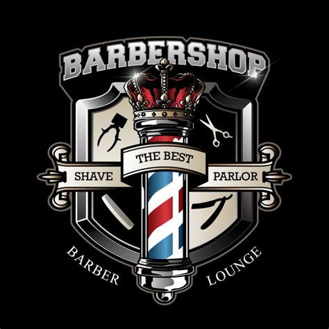 Free download vintage / retro barbar shop logo templates. Vintage Barbershop Emblem in 2020 | Barber shop ...