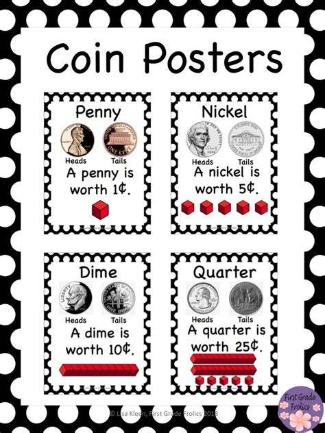 Coin Posters With Base Ten Blocks From First Grade Frolics Base Ten
