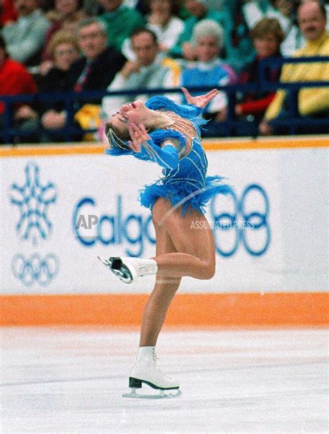 Katarina Witt Performing Her Technical Program During The Xv Winter Olympics In Calgary Canada