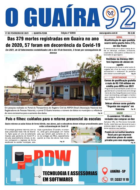 Calaméo Jornal O Guaira 17 02 2021