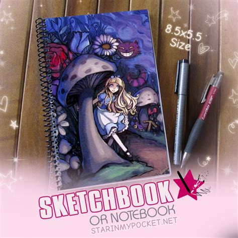 Alice Sketchbook Or Notebook Journal Starinmypocket