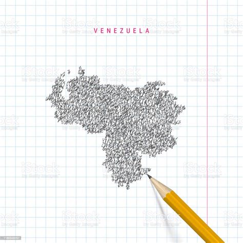 Ilustración De Venezuela Esboza Mapa Vectorial Garabateado Dibujado En