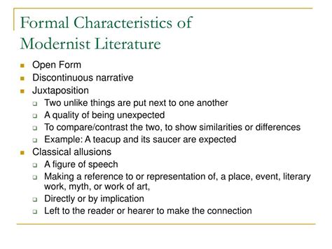 Ppt Modernism And Modernist Literature Powerpoint Presentation Id623438