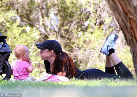 Kate Ritchie Showers One Year Old Daughter Mae With Affection On Play