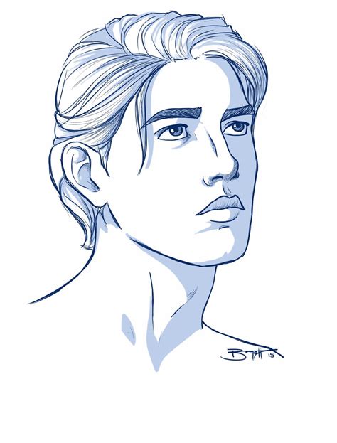 Sketch 2015 - male face by T0ofie on DeviantArt