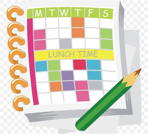 Free Content Schedule School Timetable Clip Art Png 747x743px Free