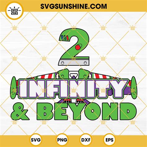 Two Infinity And Beyond Svg Second 2nd Birthday Svg Toy Story