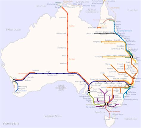 Australia And New Zealand Train Rail Maps