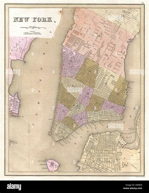 1839 Bradford Map Of New York City New York Geographicus Newyorkcity