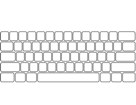 Printable Blank Qwerty Keyboard Template Free Printable Templates