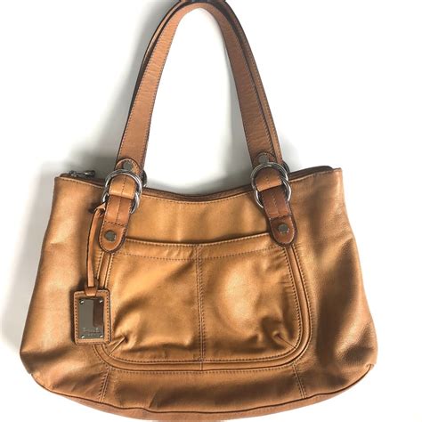 Tignanello Caramel Brown Leather Shoulder Bag Gem