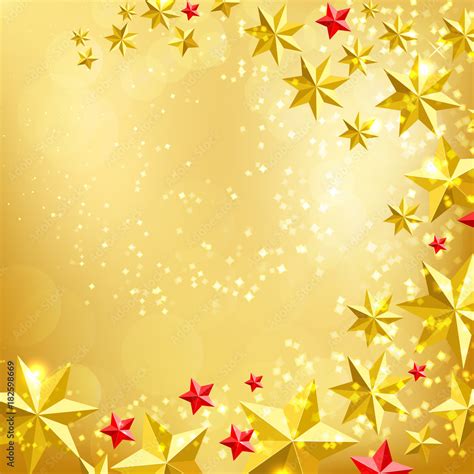 Red Gold Star Background