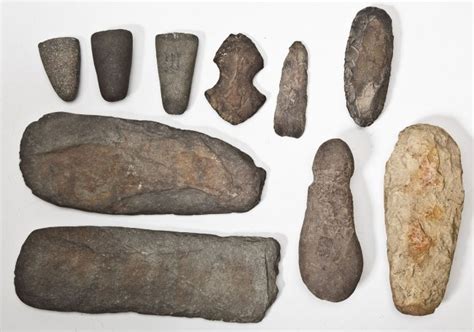 10 Native American Stone Tools Lot 261