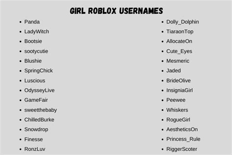 Aesthetic Girl Roblox Usernames You Ll Love