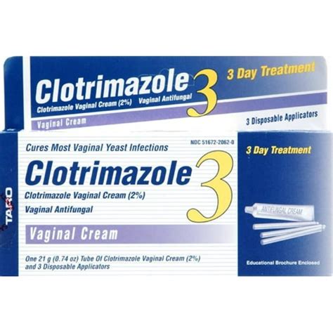 Clotrimazole 3 Day Vaginal Antifungal Cream 2 074oz Tube