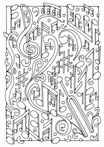 Art Therapy Coloring Page Music Musical Notes 3