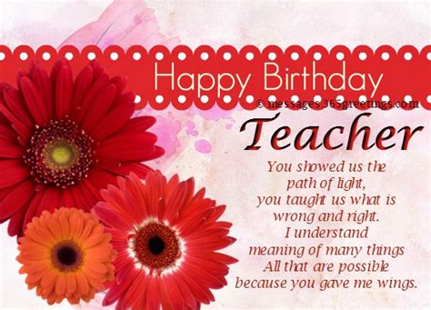 Best Birthday Wishes For Teacher Teacher Birthday Wishes