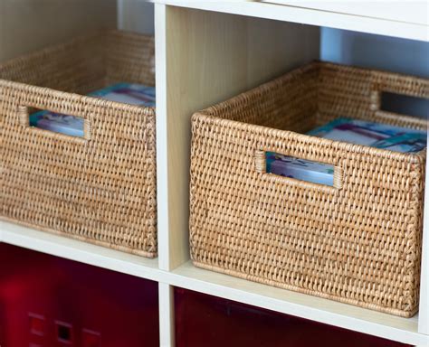 Artifacts Rattan™ Square Storage Basket With Handles
