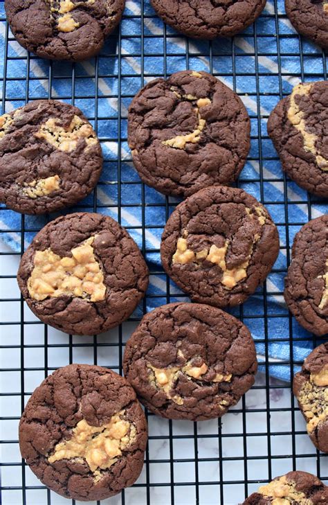 Peanut Butter Chocolate Cake Mix Cookies All Things Mamma