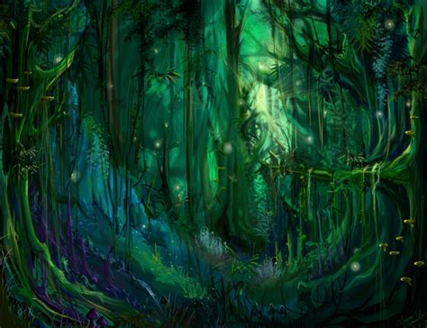 Enchanted Forest Lights By Lauraborn On Deviantart Mystical Forest